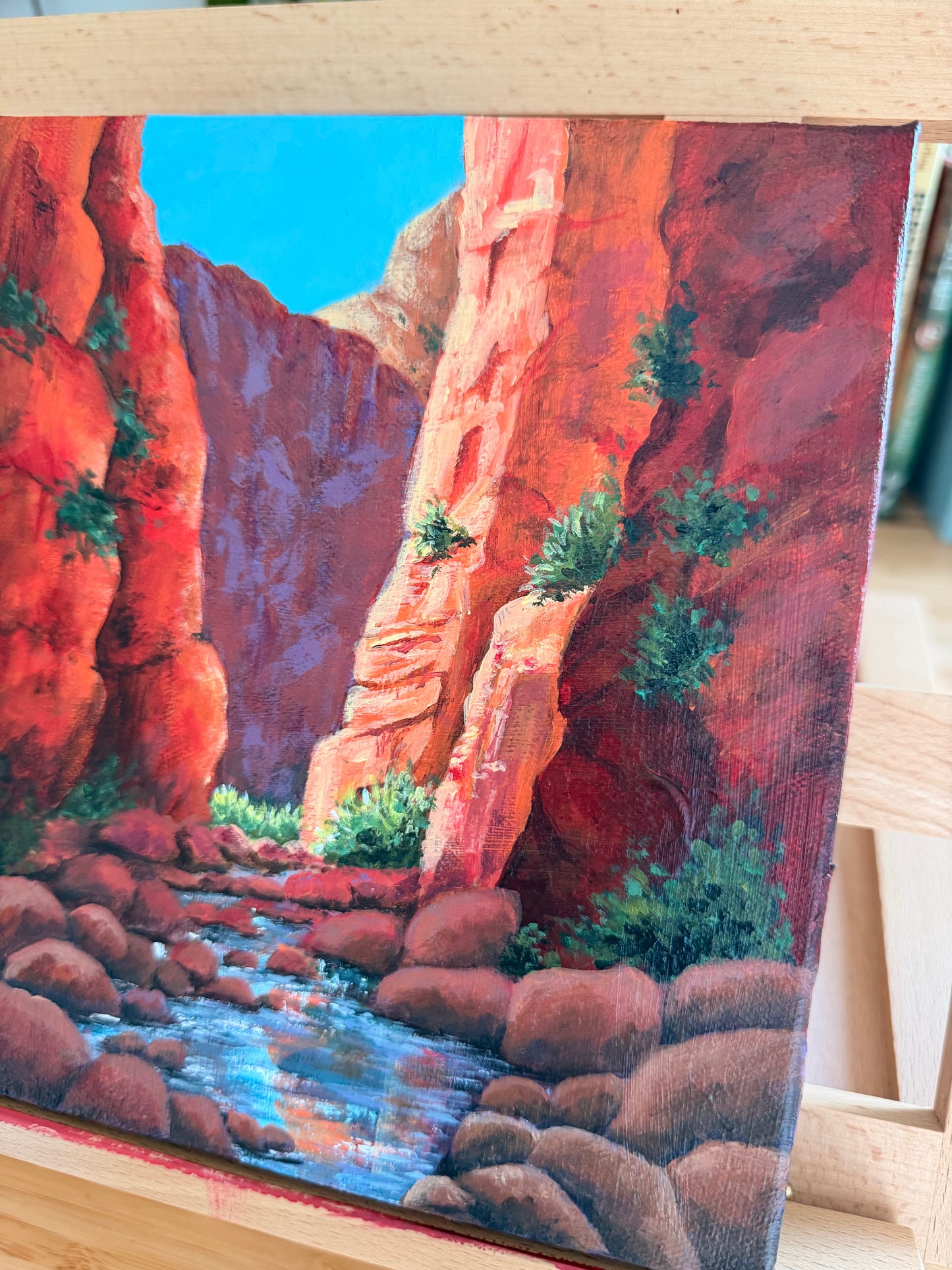 Through cliff - acrylic on canvas