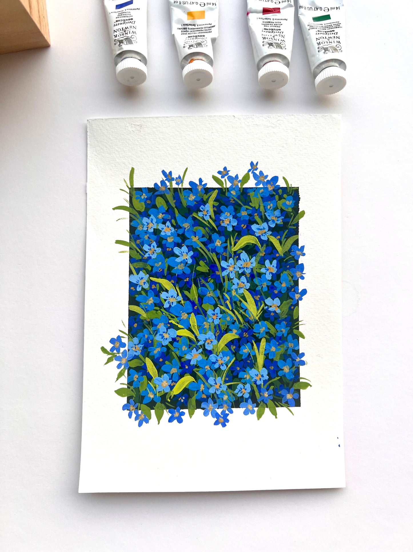 Forget me nots flowers painting
